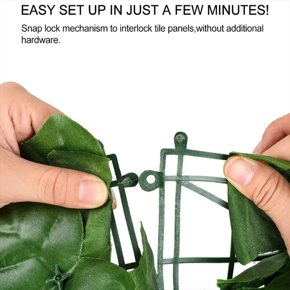 50X300cm Artificial Ivy Hedge Green Leaf Fence Panels Faux Privacy Fence Screen for Home Outdoor Garden Balcony Decoration