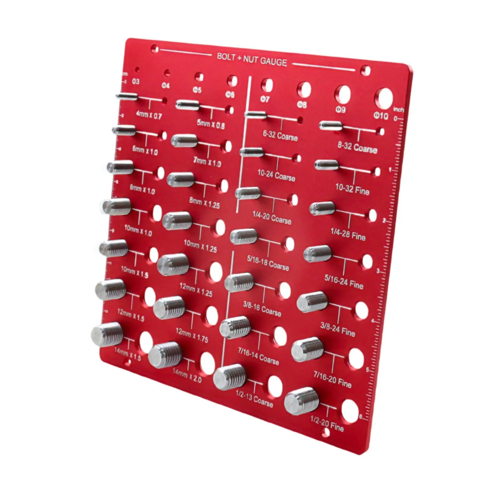 Nut and Bolt Thread Checker 28 Specifications Thread Checker Bolt Identifying Wall Hanging Tool Bolt and Nut Identifier Gauge
