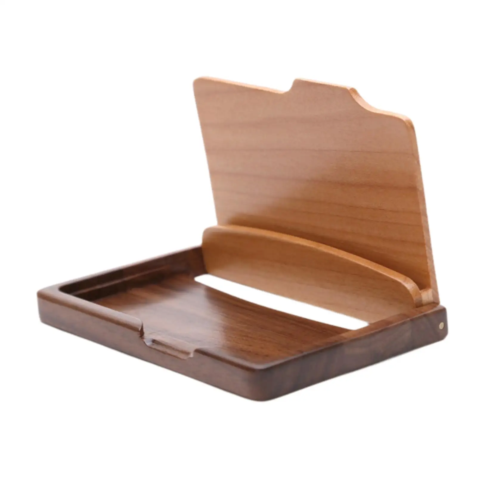 Business Card Case Wood Business Card Holder Card Box,Slim Display Case for Men, Lightweight,Wooden Business Pocket Card Case