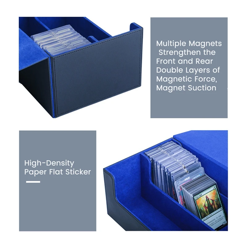 Multifunction Card Box Portable Card Case Organizer Storage Box Top Side-Loading Deck Case Game Cards Hobbies