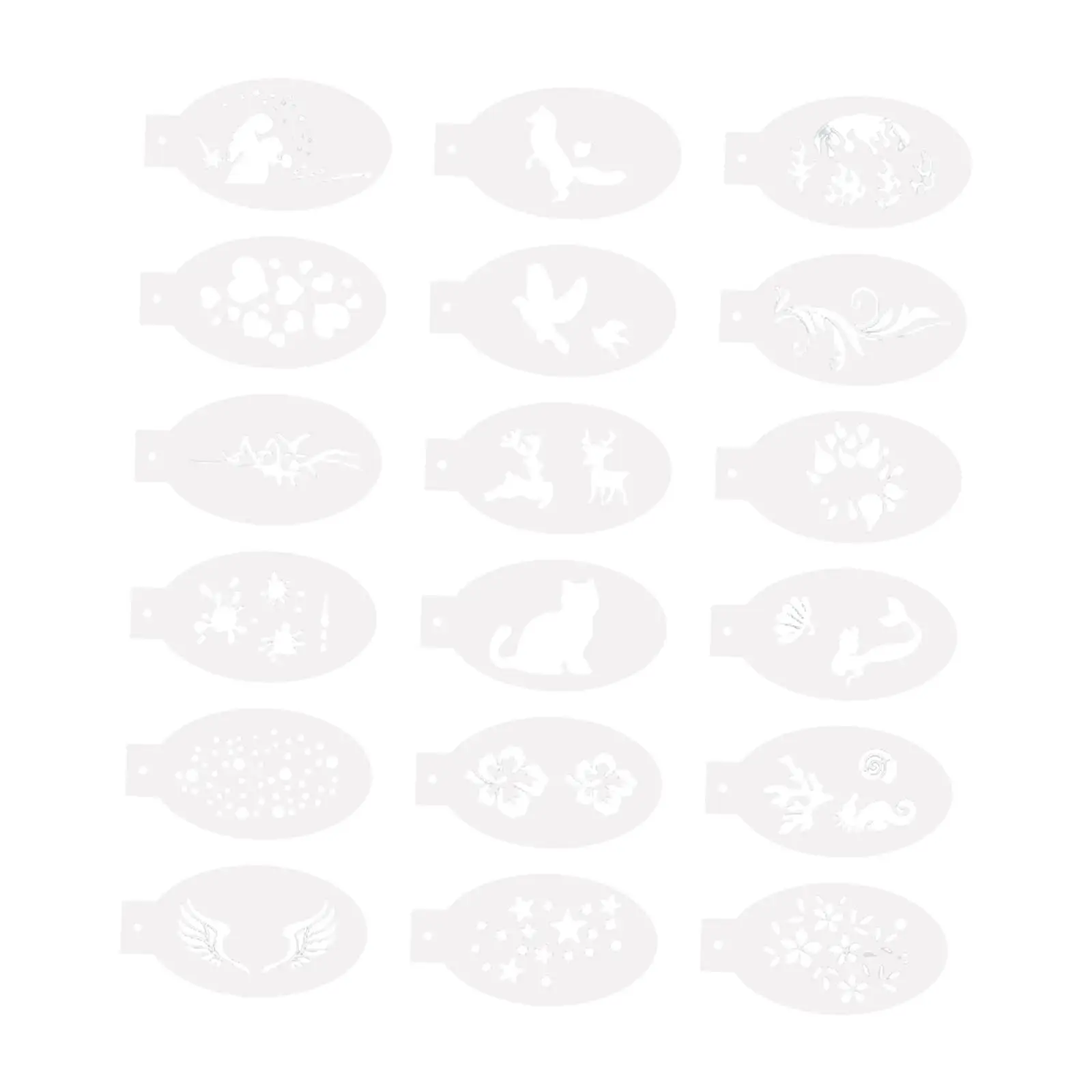 18 استنسل رسم للوجه للبالغين والأطفال قابل للغسل لعيد ميلاد الكرنفالات