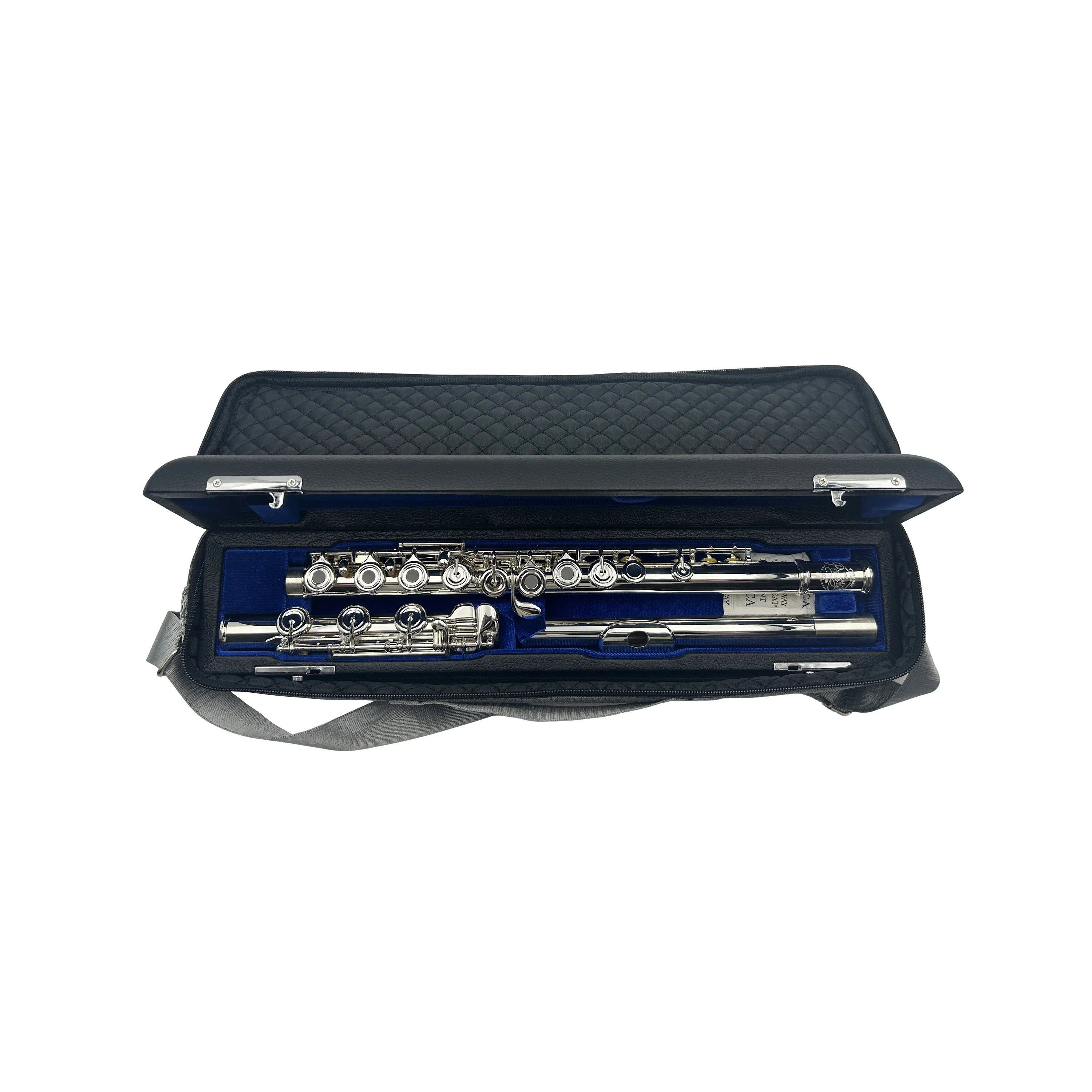 OEM Professional Flute Soprano 17 Holes C Solid Silver Body E Mechanism Open Hole French Style Caps Finish JYFL201SP-17 Set