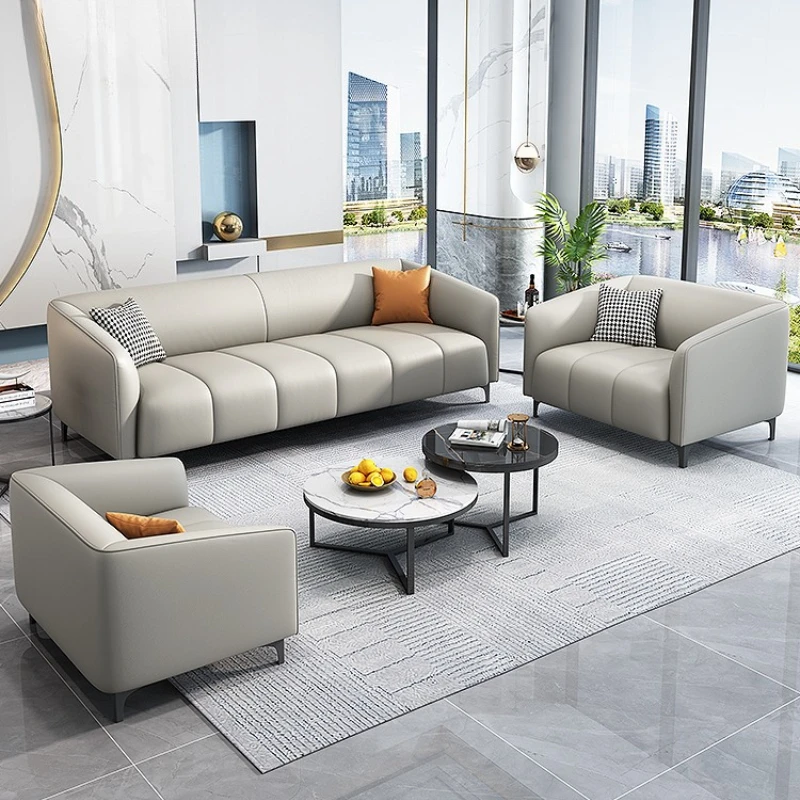 Office Business Sofa Simple Rest Area Leisure Reception coffee sofa combination Meeting Negotiation Single Three-person