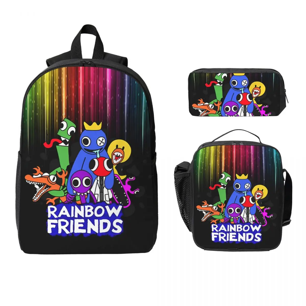 

Набор из 3 предметов: рюкзак, пенал и сумка для обеда «Радуга» для девочек и мальчиков, школьный ранец для учащихся