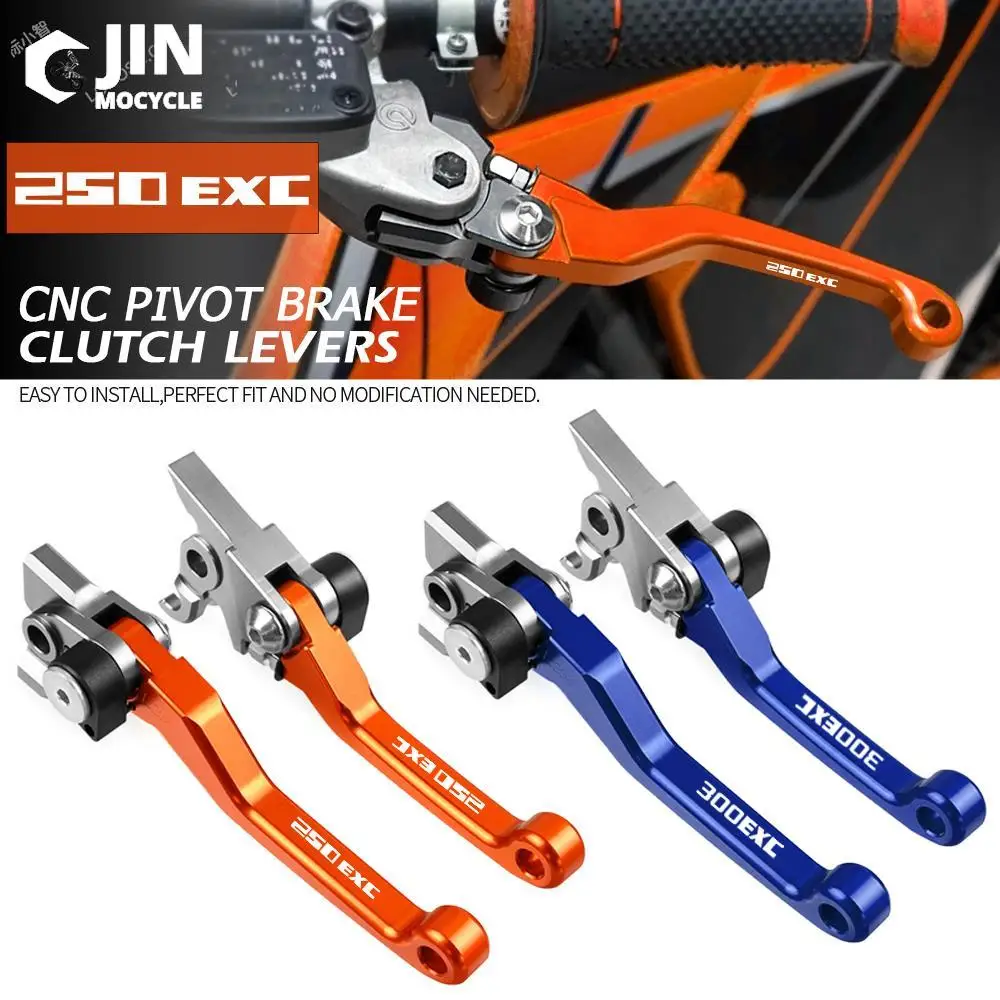 

CNC Motorcycle Accessories For 250EXC EXCF 2003 2004 2005 300EXC Foldable Pivot Dirt Bike Brake Clutch Levers Cable Lever Handle