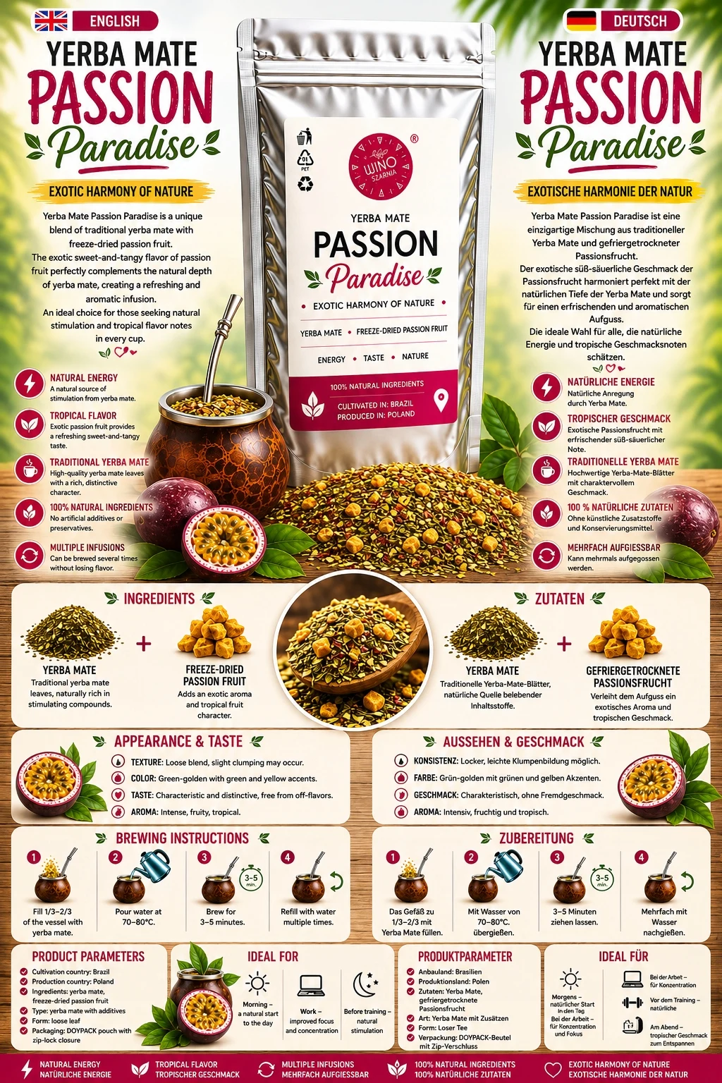 Afbeelding 7: Yerba Mate met Maracuja-500g Passion Paradise