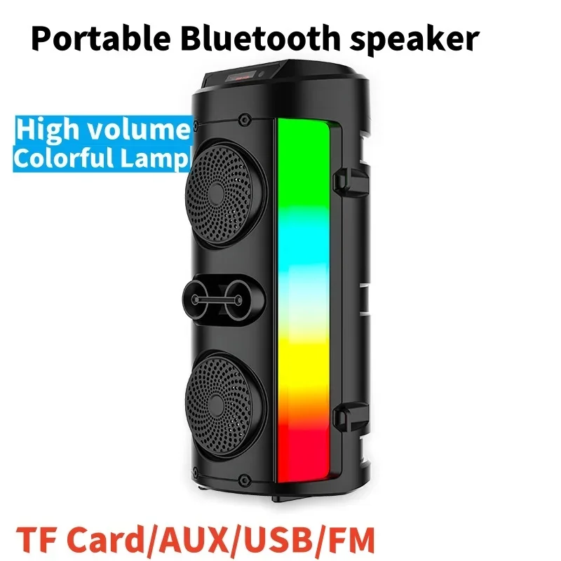 Imagem -05 - Subwoofer Estéreo Portátil ao ar Livre Dual Horn Karaoke Sound Box Cor Rgb Party dj Sound Box fm Tws Boom Box 80w