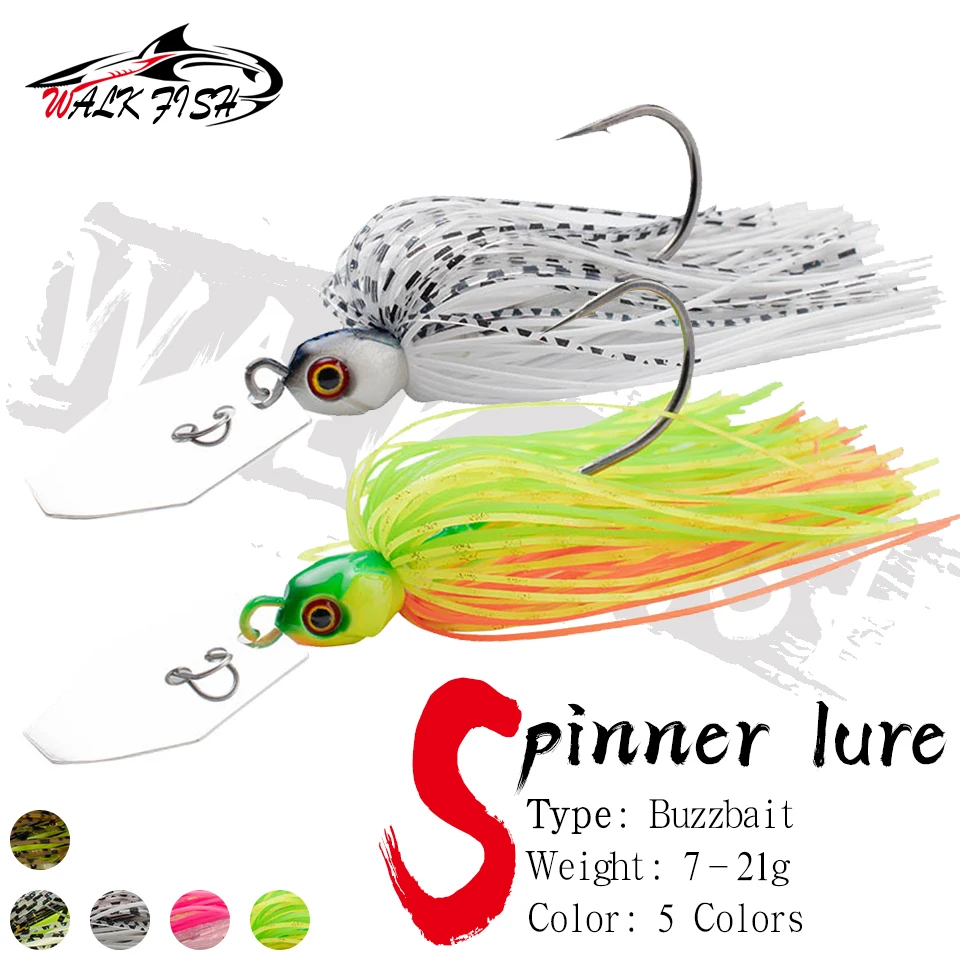 WALK FISH – leurre de pêche Chatter Bait 7G/9G/12G/14G/21G, Spinner, lame, Jig Dancer, Buzzbait, Wobbler, pour bar, brochet