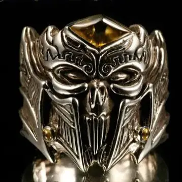 Limited Mens Boys 925 Sterling Silver Ring for Men Cool Punk Gothic World of Warcraft WOW Ring Game