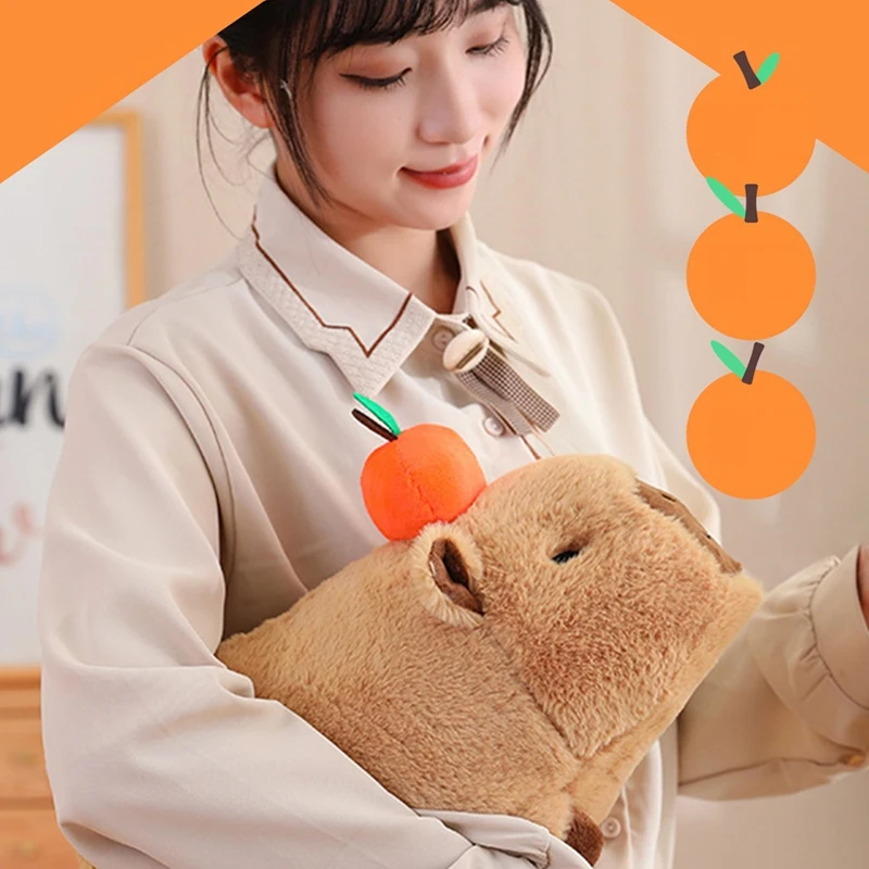 

Cute Kabibala Plush Toy With Orange Headdress Soft Kabibala Plush Animal Doll Pillow It's The Perfect Hug Gift.