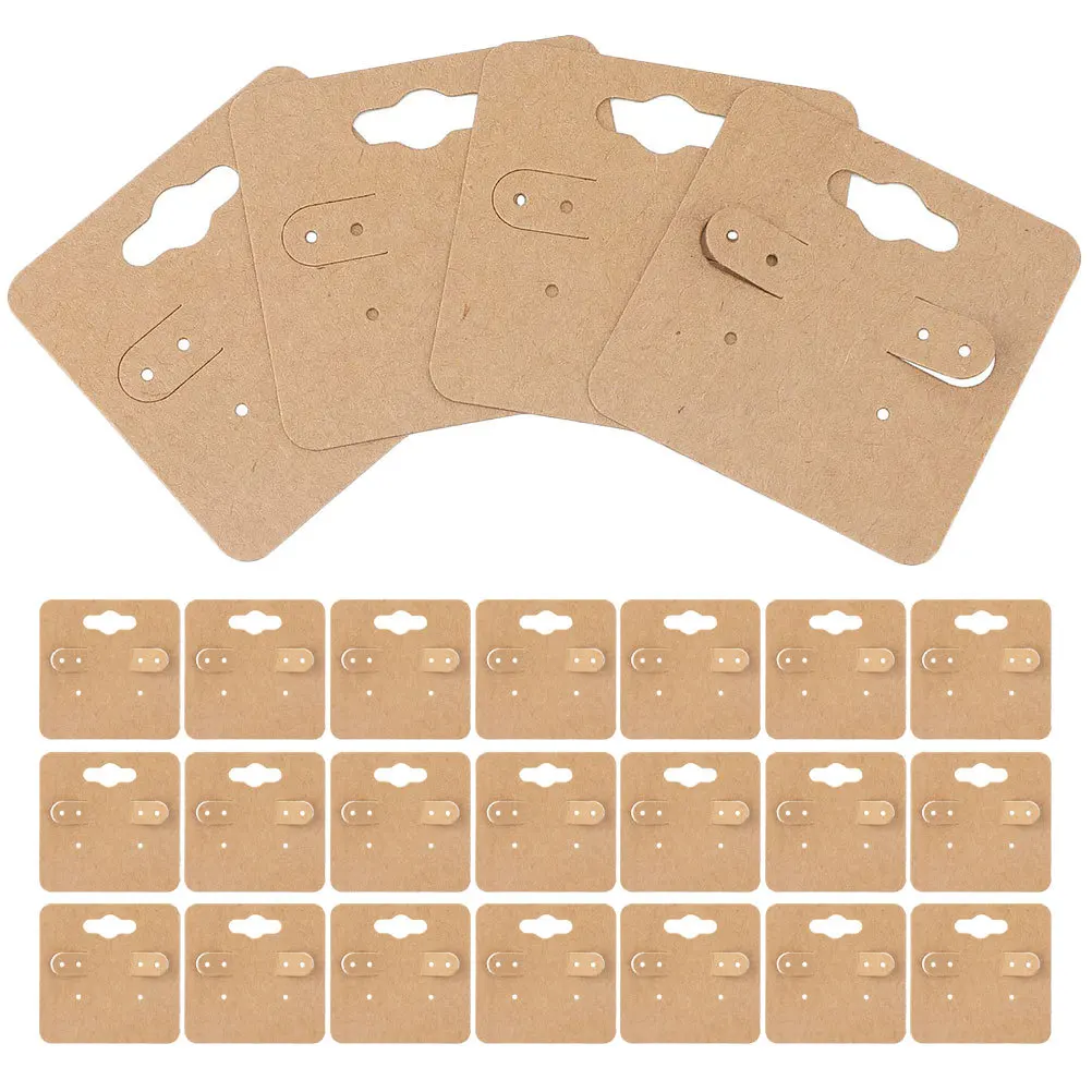 

100Pcs Earring Display Cards Blank Minimalist Paper Packaging Retail Jewelry Holder Cardboard for Selling Earrings