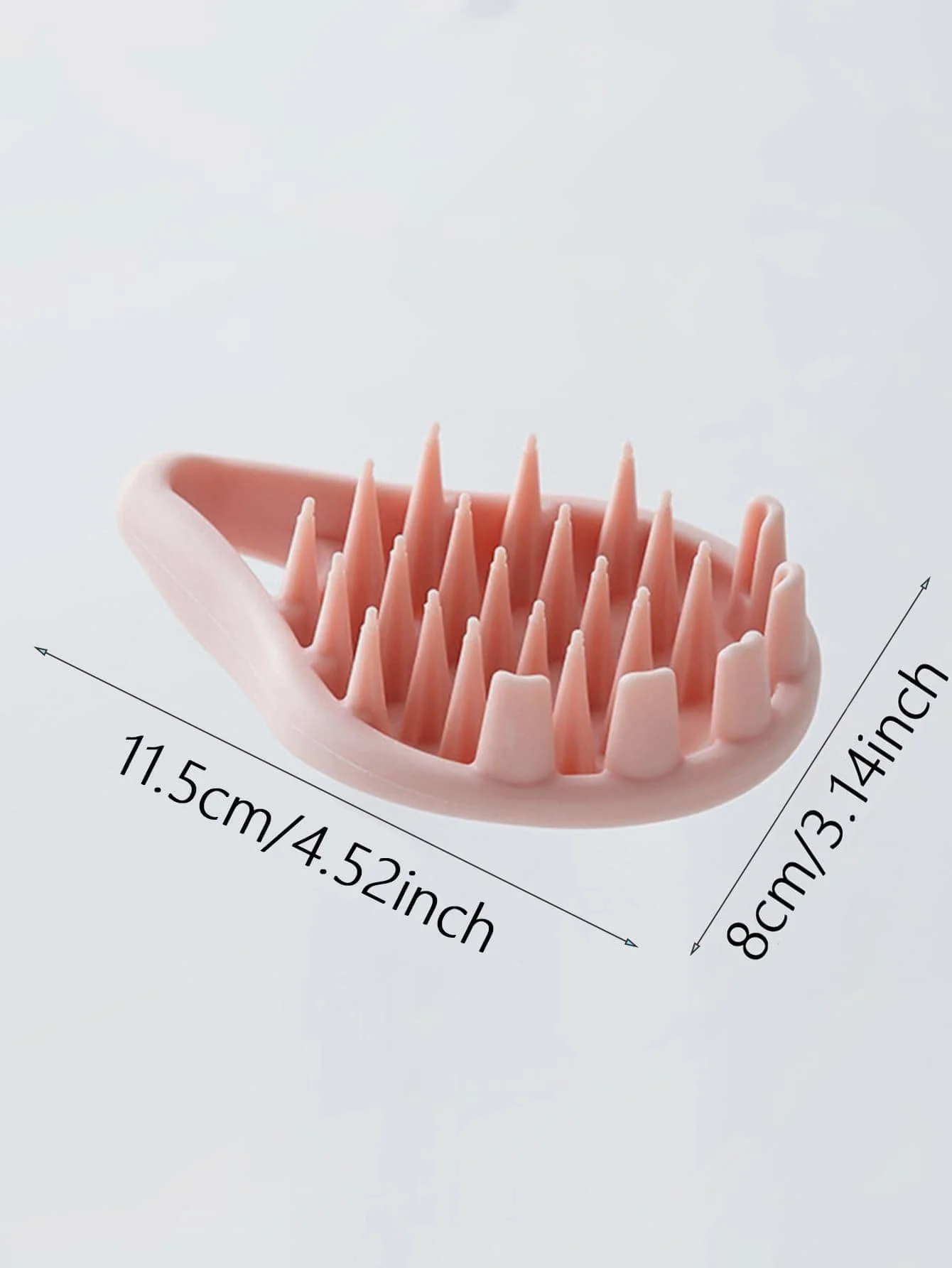 Escova de massagem para limpeza do couro cabeludo cor rosa, 1pc