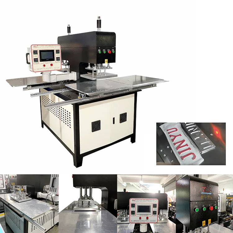 PLC Control Concave and Convex Embossing Machine Emboss Silicone Badges Machine T-shirt Clothes Rubber logo Making Machine