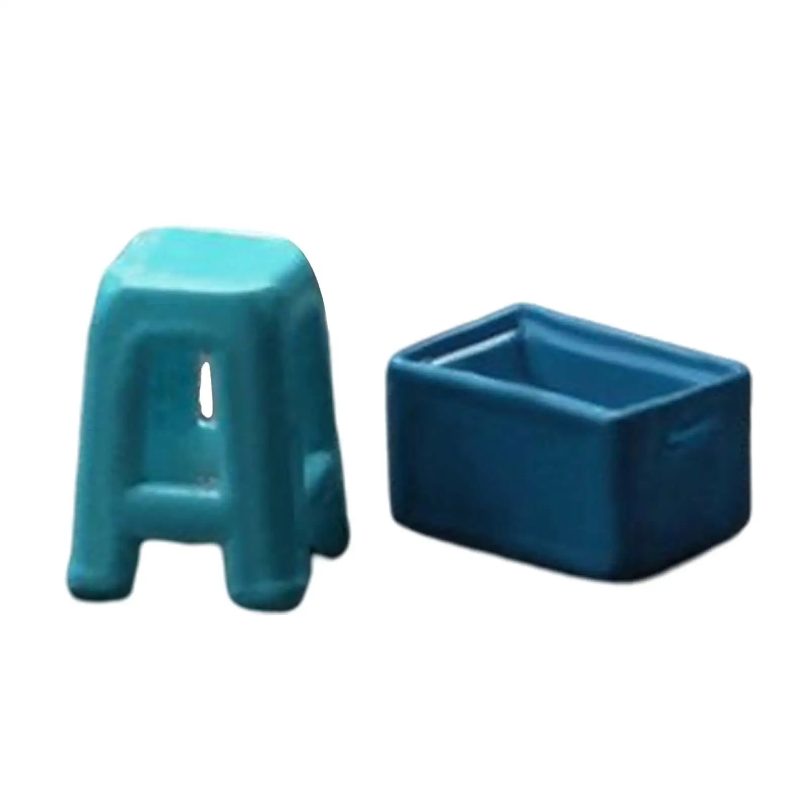 Miniature 1/64 Scale Stool 1/64 Scale Painted Stool 1/64 Scale Chair Model for DIY Projects Decor