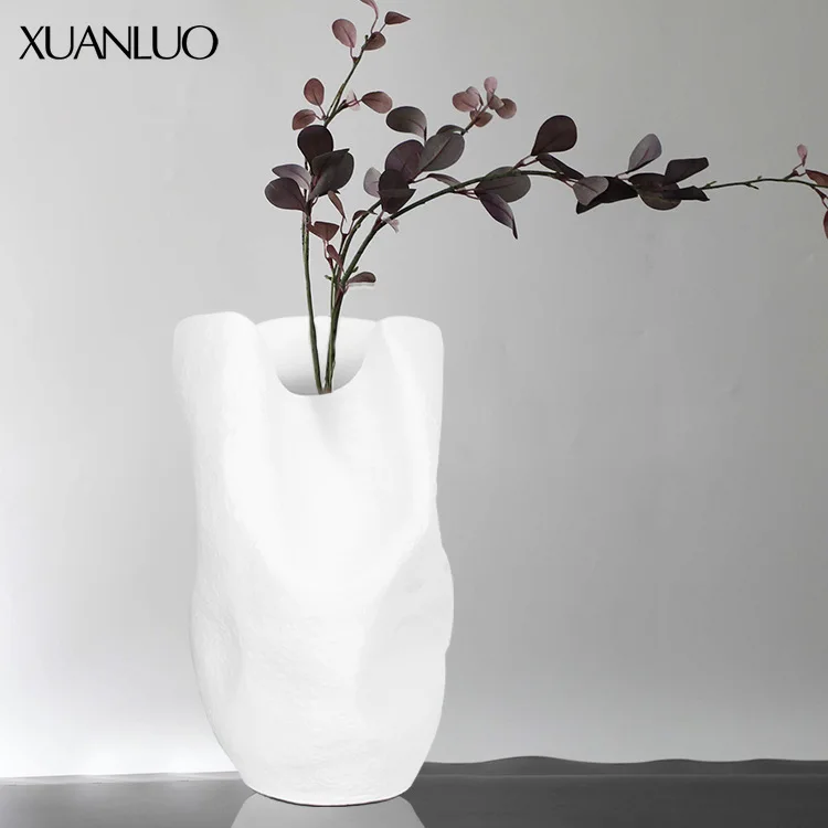 Home Luxury Resin Vase Floral Arrangement Display Hall Living Room Artistic Flower Arrangement Ornamental Decorative Piece