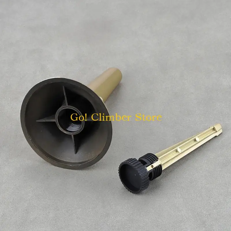 Q84C حامل البوق المحمول معدن أسود 3 أرجل حامل البوق حامل ثلاثي الأرجل معدني قابل للفصل لتخزين وعرض البوق #4