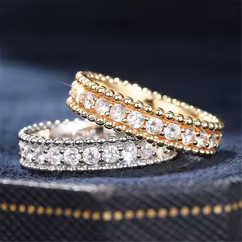 925 Sterling Silver Simple Rings for Women Shiny Single Row Cubic Zirconia Exquisite Finger Ring Charms Party Jewelry Gifts