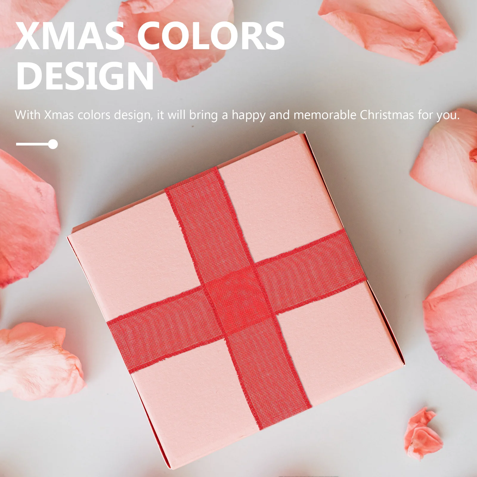 

4 Rolls Christmas Decoration Ribbon for Wrapping Colored Ribbons Crafting Holiday Present Packing