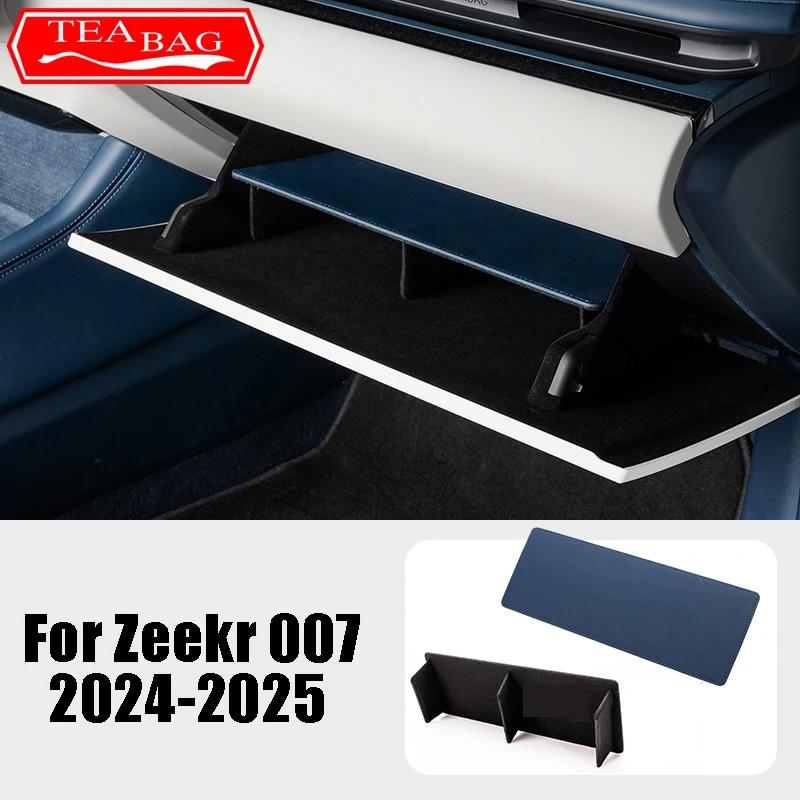 

For Zeekr 007 2024 2025 Car Styling Glove Box Partition Passenger Storage Box Compartment Organizer Auto Modified Accessories