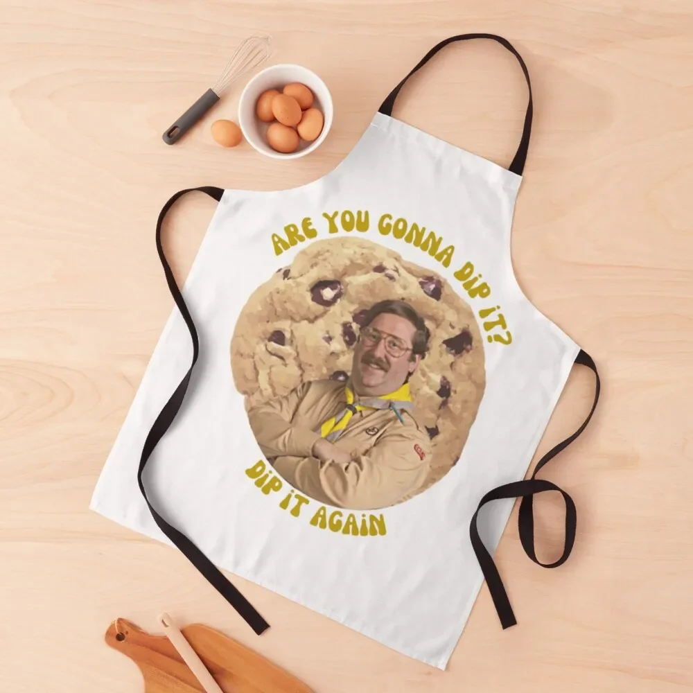 BBC Ghosts Pat Dip It Again Biscuit Quote Apron bib For Women Kitchen painters Apron