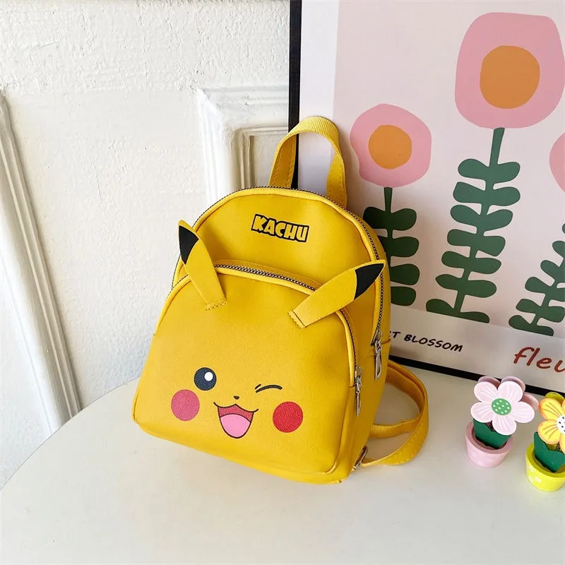 

Pikachu Fashion Backpack for Boys Girls Cartoon Schoolbag Popular Design Shoulder Bag Travel Waterproof Leisure Storage Pouch