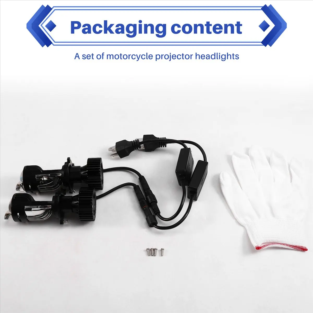 Lovely！ MotorcyclesLED Projector Headlight Bulbs Bi LED Lens Mini Projector Laser Motorcycles BeamTurbo Fan Y3PRO-H4