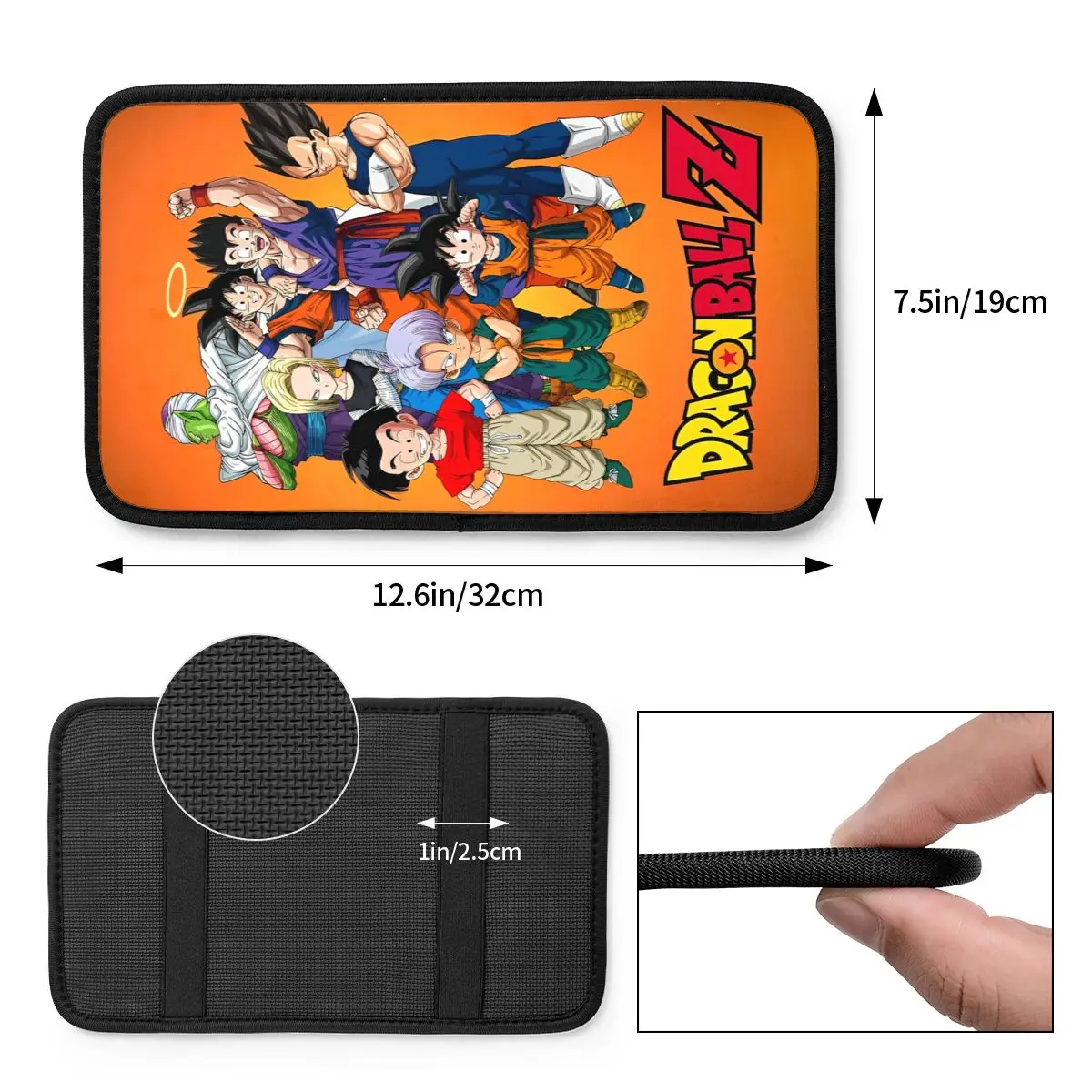 Dragon Ball Z Center Console Protective Cushion Pad for Cars Car Accessories Non-slip Armrest Cover Mat Automobiles Armrest Pad