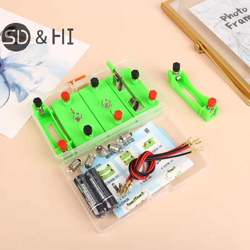 Basic Circuit Electricity Teaching Learning Kit DIY Physics Children Educational Manual Science Toys Experiment Hands-On Tools