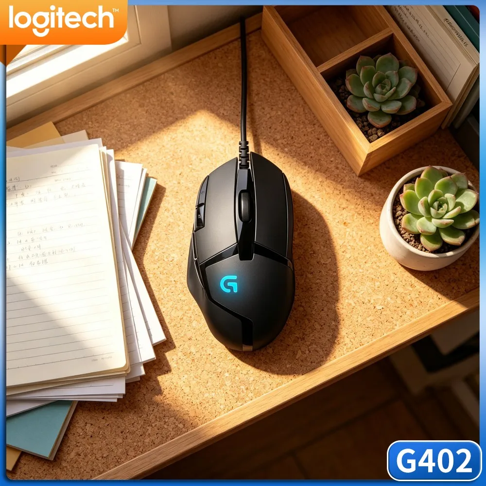 Logitech G402 Hyperion Fury USB Gaming Mouse 32‑Bit Internal Chipset 500 IPS Tracking For Household Computer Game Station