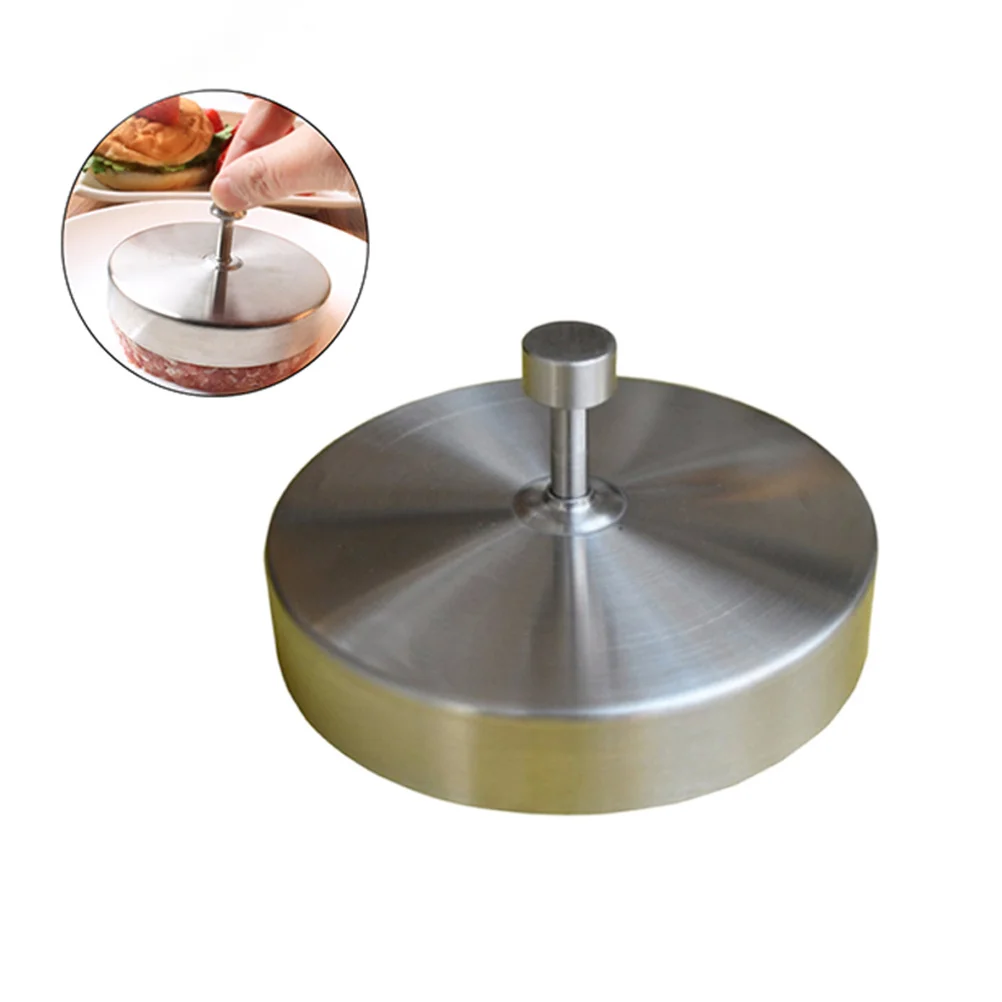

Stainless Steel 9.5Cm Round Burger Press Meat Shaping Tool Non-Stick Kitchen Accessory For Beef Rice Ball Egg