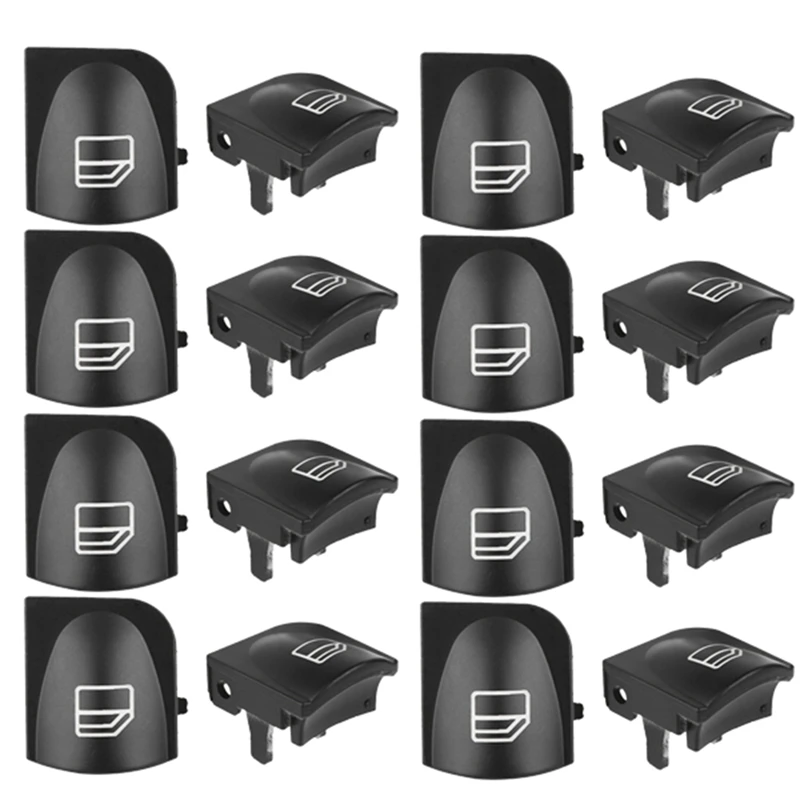 Window Switch Button Covers For Mercedes Benz W203 W208 C Clk Class Front Left+Right Window Switch Repair Button Caps