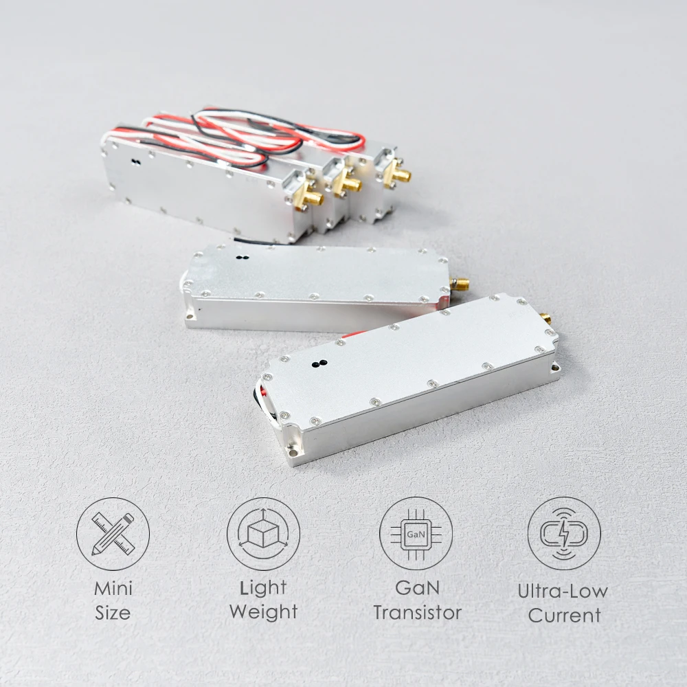50 واط وحدة الترددات اللاسلكية مكبر كهربائي وحدة الطائرة بدون طيار SMA حماية منطقة النظام