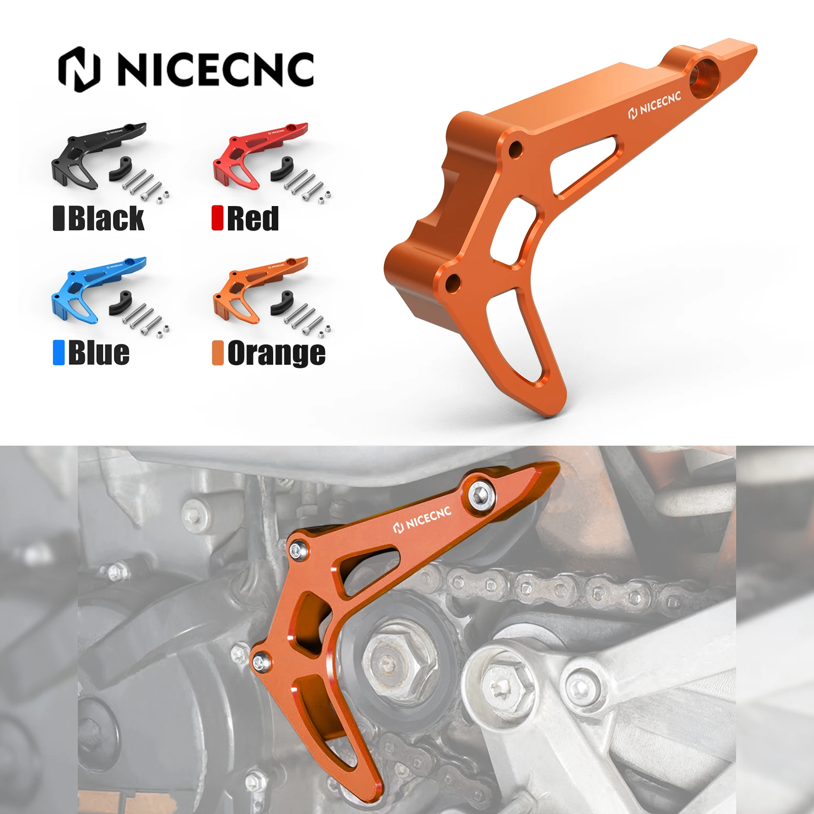 

NICECNC Case Saver Chain Guard Sprocket Cover For KTM 690 Enduro R & SMC R 2009-2023 Husqvarna 701 Enduro & SM GasGas 700 SM/E