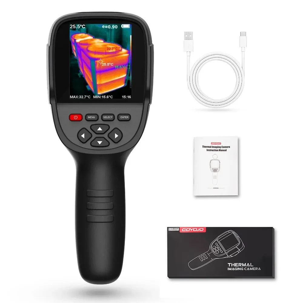 GW256 HT-18+ Thermal Imaging Camera for Water Pipe Leak and Power Electrical PCB Test 256*192 Handheld Thermal Imaging Cameras