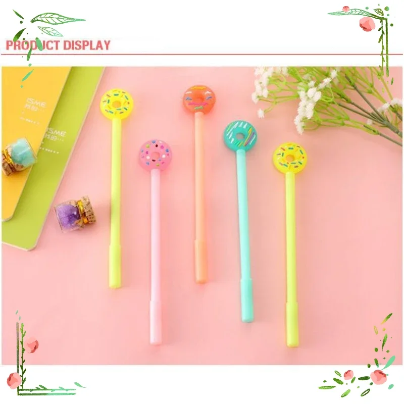 

Wholesale Product Cute and Creative Gel Pens Set Candy Signature Pen Doughnut Office Accessories