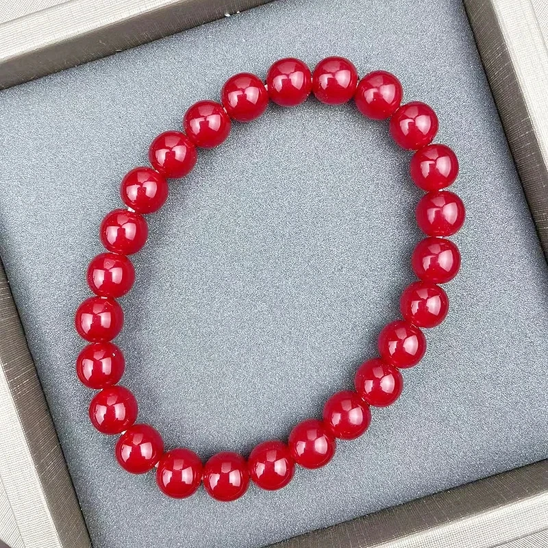 official-website Tiki 2 rupee item Fashion 8mm Imitation Pearl Red Bracelet Femme For Women Wedding Valorant Manga Fine Quality