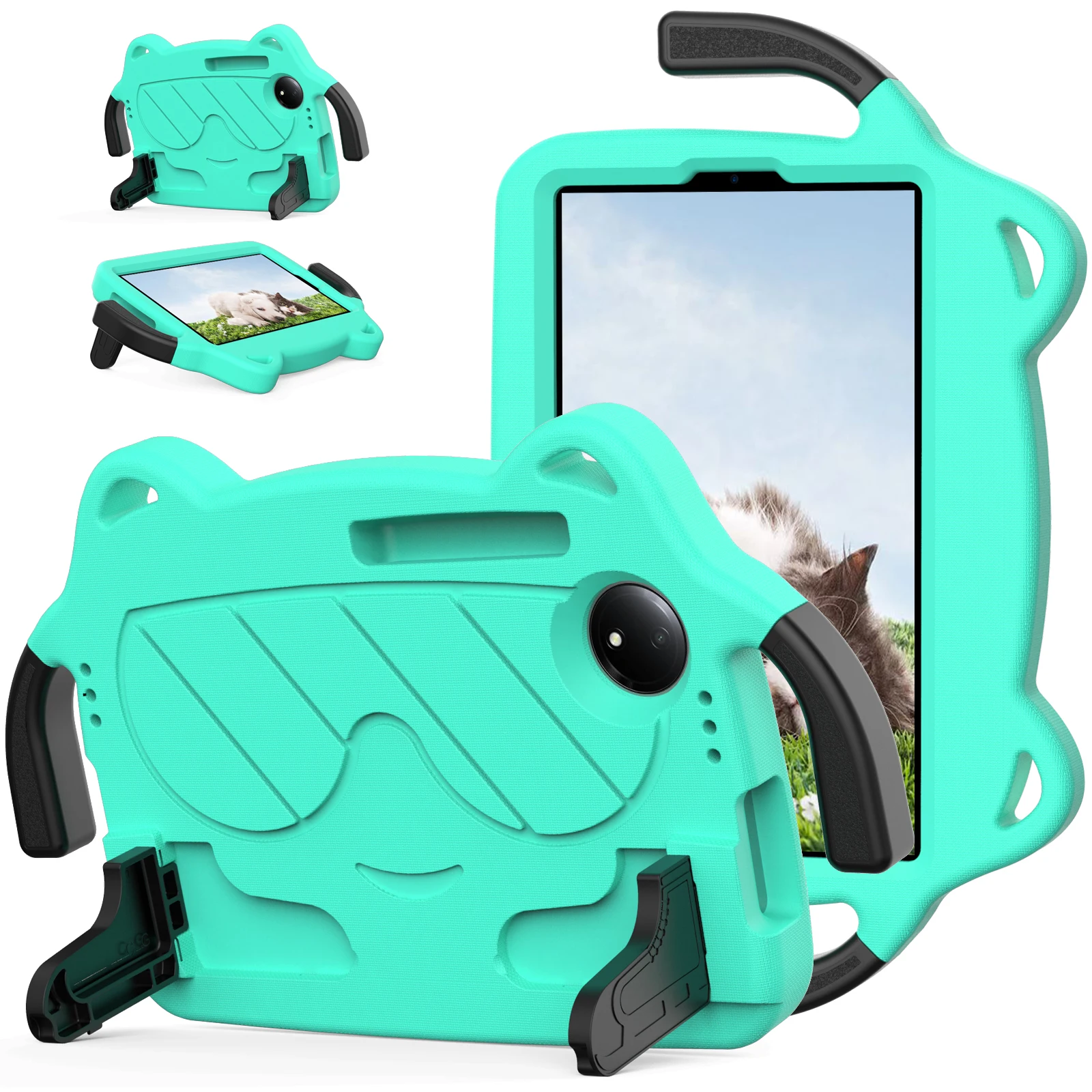 Cartoon EVA+PC Case For TCL TAB 8 gen2 2024 Tablet protective case with Kickstand and handle convenient for carrying by hand