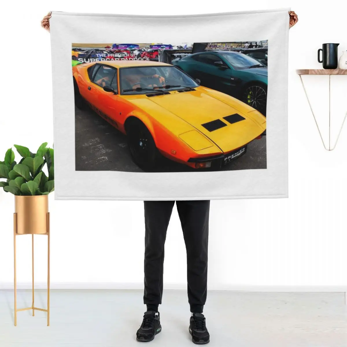 

Classic De Tomaso Pantera in Orange Throw Blanket Decorative Soft Throw Blanket for Couch Sofa