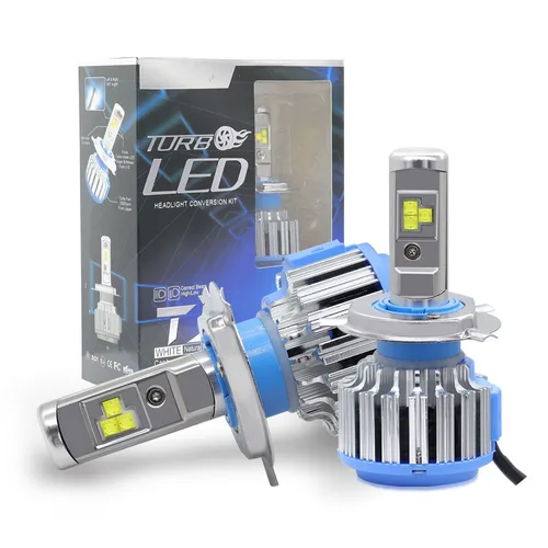 Bombillas LED para faros de coche T1, haz alto/bajo H4, luces ultrabrillantes, accesorios universales para coche, reequipamiento con fuerte penetración