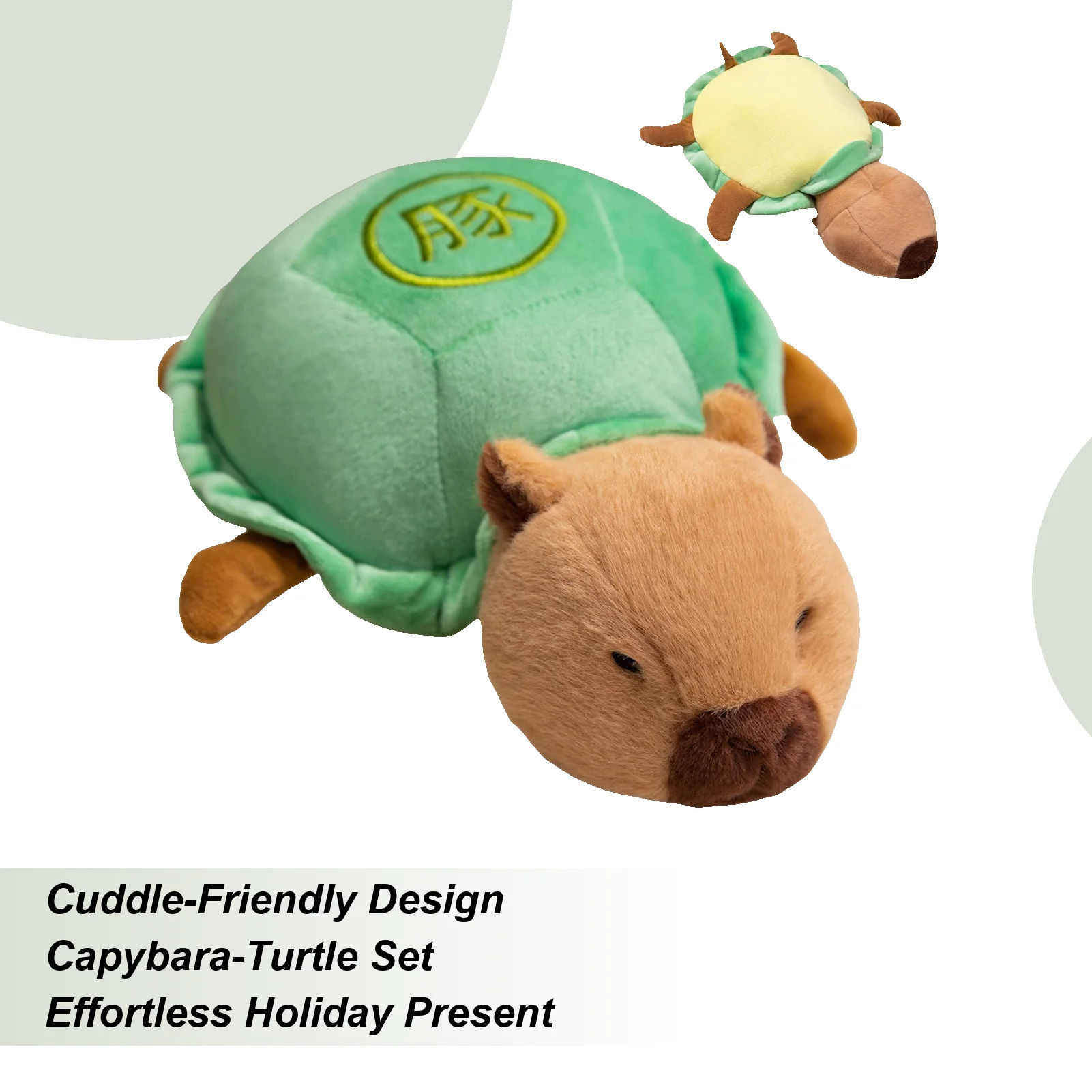 Cute Soft Doll Throw Pillows Capybara Plush Capybara Turtle Stuffed Animals Plush Doll for Boys Girls Collectors Christmas
