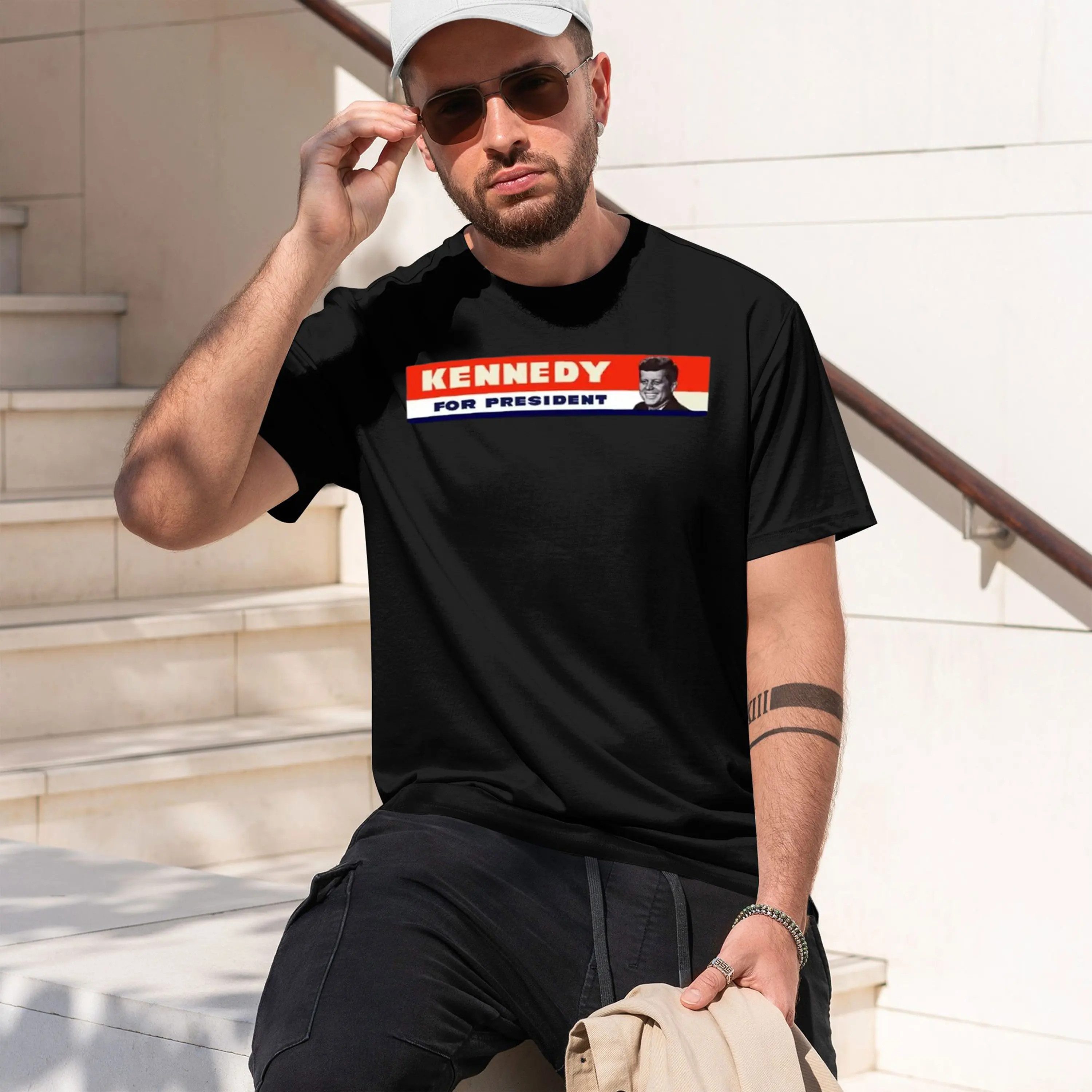 1960 John F. Kennedy for President T-Shirt Durable Wear T-Shirt 2026 New Model Short-sleeve crewneck T-Shirt Classic Casual Mult