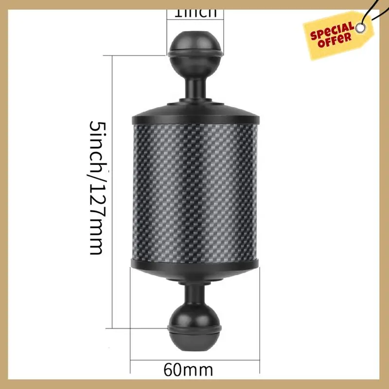 Leak-Proof Anti-Dislodgement High Water Pressure Resistant Double Ball Head Carbon Fiber Buoyant Light Arm Durable