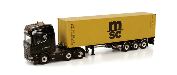 Alloy Model WSI 1:50 Scale SCA-NIA CS20H 6X2 Tractor,Transport Delivery MSC Container Truck Vehicle Diecast Toy Model 01-3765