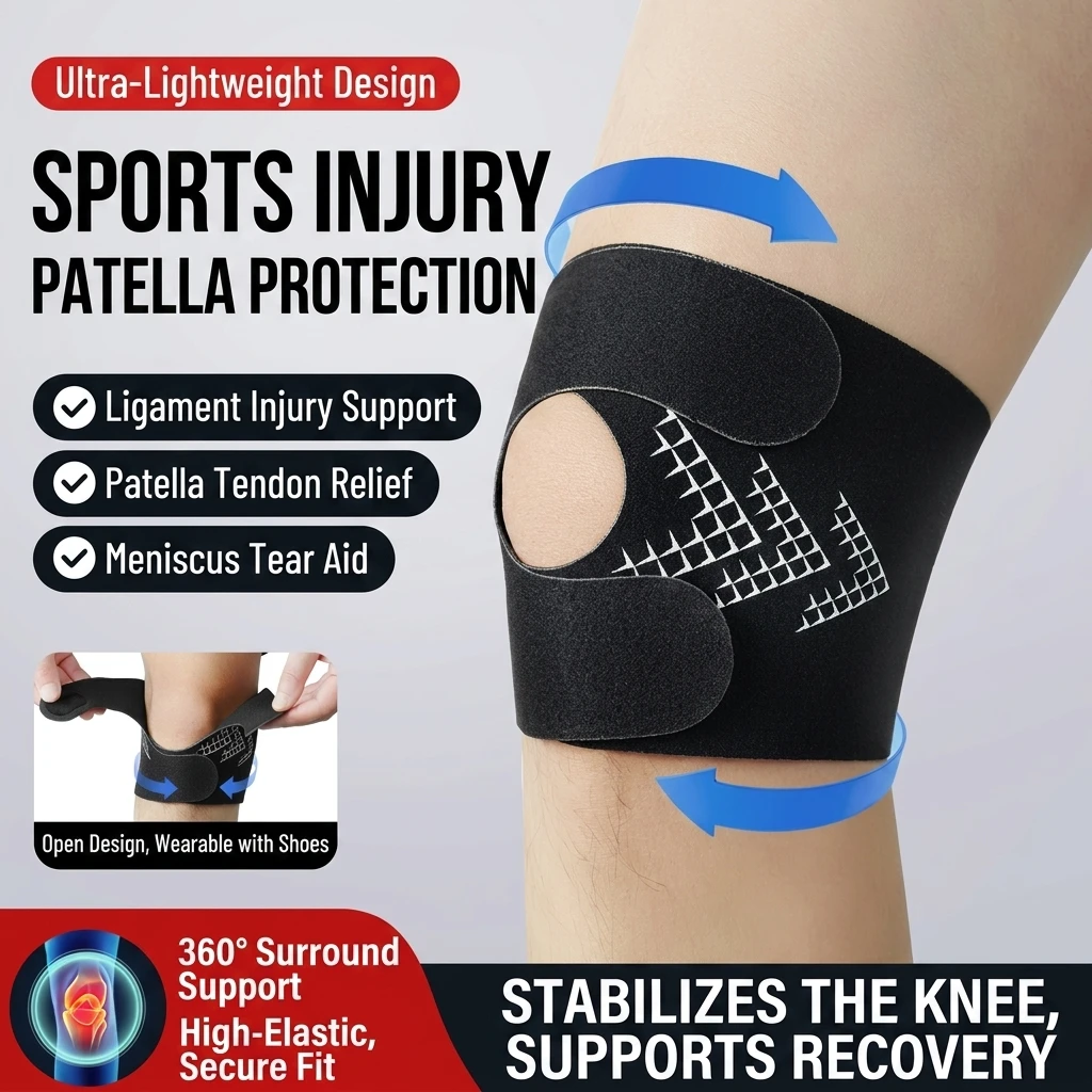 Compression Knee Brace Breathable for Running Hiking Meniscus Patella Support Sleeve Non Slip Silicone Sport protection braces