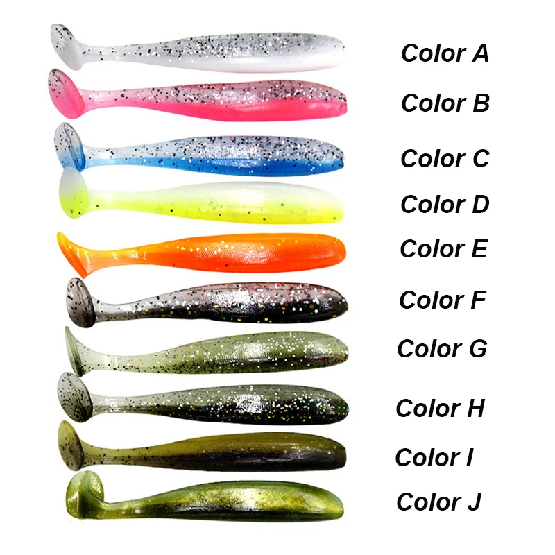 WESTBASS 3/5/10PCS Soft Fishing Lures 50-63-70-90-120mm Silicone Swimbaits Crazy Shinner Baits Rubber leurre gummi fische