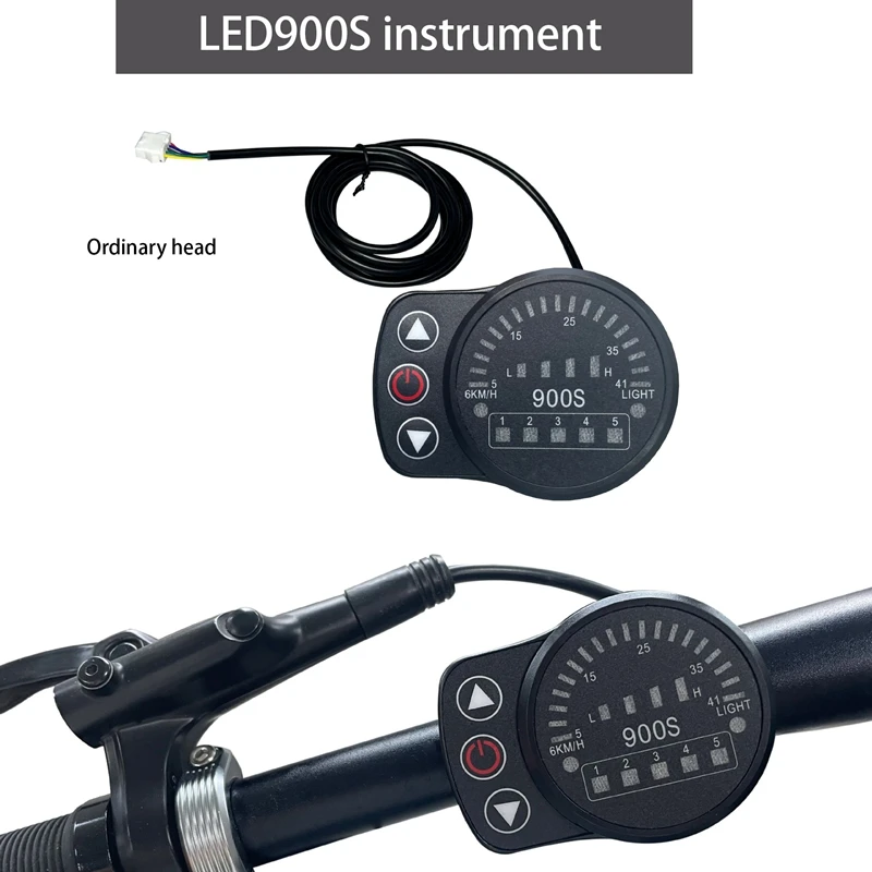 E-Bike 15A Sine Wave Brushless Controller Metal+Plastic Electric Bicycle Controller With LED900S Display E-Bike Light Display