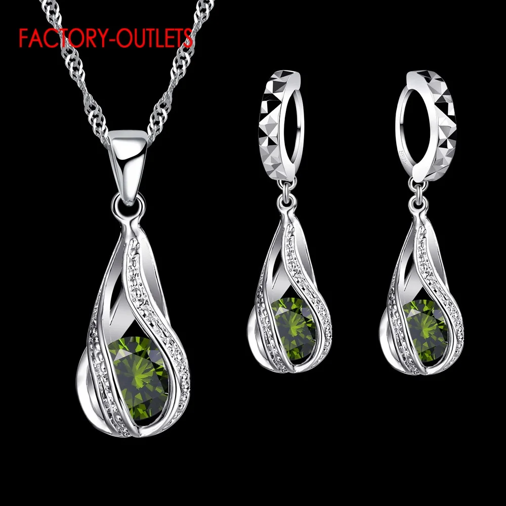 Genuine 925 Sterling Silver Bridal Jewelry Sets, Romantic Style