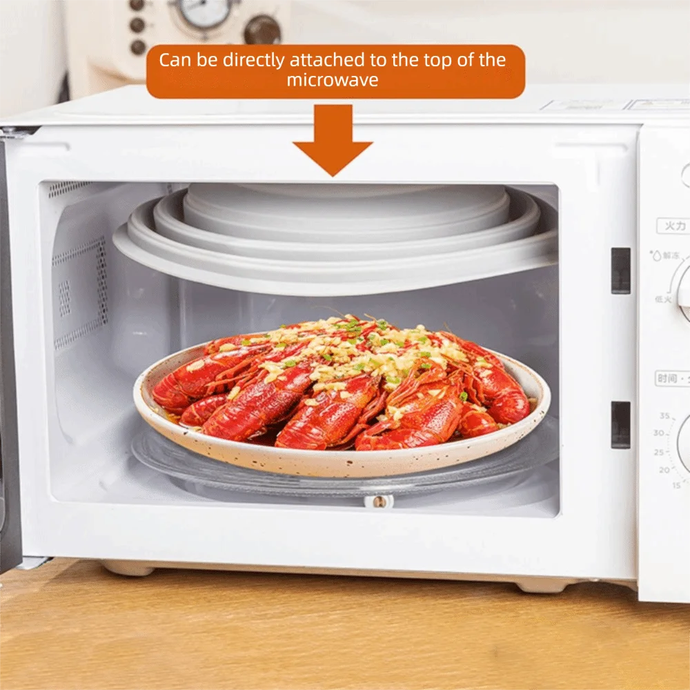 Silicone Magnetic Microwave Splatter Cover Folding Cold/Heat Resistance Microwave Splash Guard Splash-proof