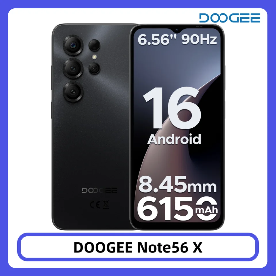 DOOGEE Note56 X Android 16 Smartphone 24GB 64GB 6.56