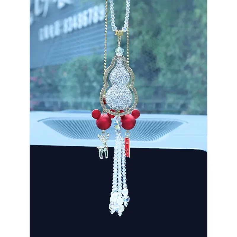 2026 New Car Pendant with Diamond Hoist Ping An Rearview Mirror Hanging Ornament for Road Protection and Safety